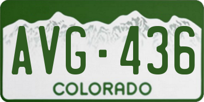 CO license plate AVG436