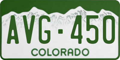 CO license plate AVG450
