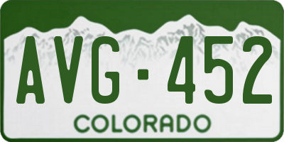 CO license plate AVG452