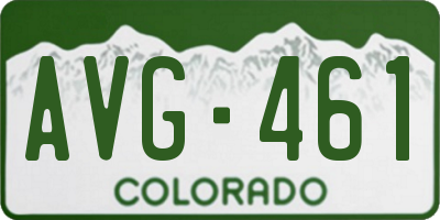 CO license plate AVG461