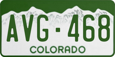 CO license plate AVG468