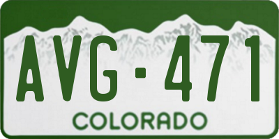 CO license plate AVG471