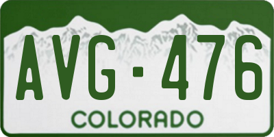 CO license plate AVG476