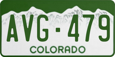 CO license plate AVG479