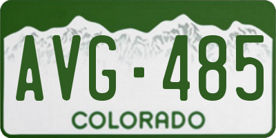 CO license plate AVG485