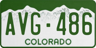 CO license plate AVG486