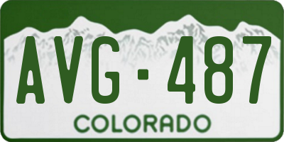 CO license plate AVG487