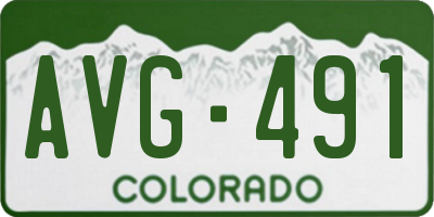 CO license plate AVG491