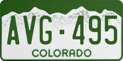 CO license plate AVG495