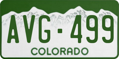 CO license plate AVG499