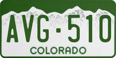 CO license plate AVG510