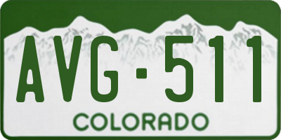 CO license plate AVG511