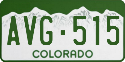 CO license plate AVG515