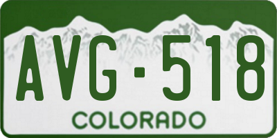 CO license plate AVG518