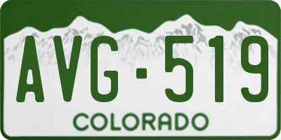 CO license plate AVG519