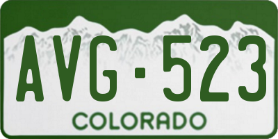 CO license plate AVG523