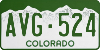 CO license plate AVG524