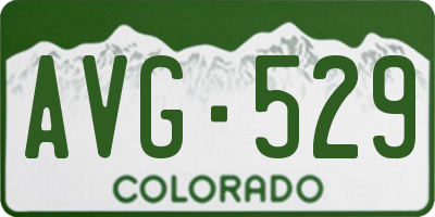 CO license plate AVG529