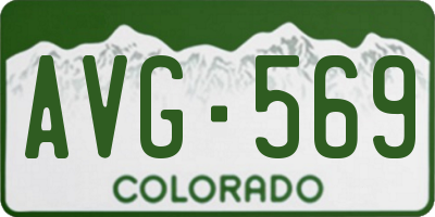 CO license plate AVG569