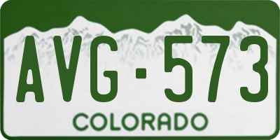 CO license plate AVG573
