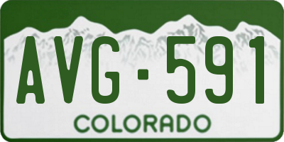 CO license plate AVG591