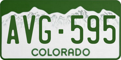 CO license plate AVG595