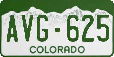 CO license plate AVG625