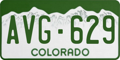 CO license plate AVG629