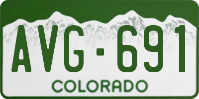 CO license plate AVG691