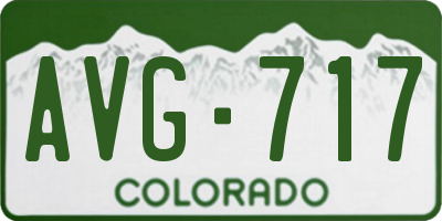 CO license plate AVG717