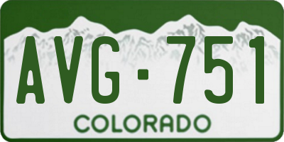 CO license plate AVG751