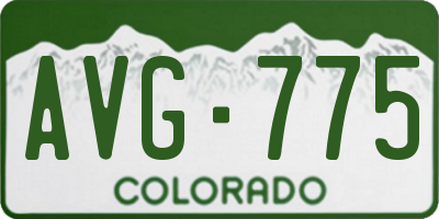 CO license plate AVG775