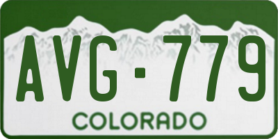 CO license plate AVG779