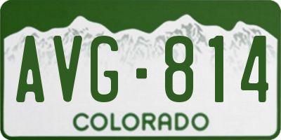 CO license plate AVG814