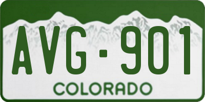 CO license plate AVG901