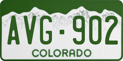 CO license plate AVG902