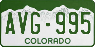 CO license plate AVG995