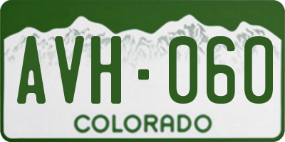 CO license plate AVH060