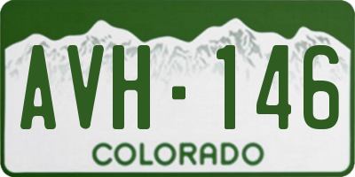 CO license plate AVH146