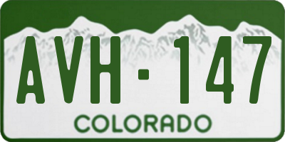 CO license plate AVH147