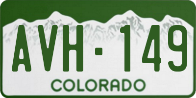 CO license plate AVH149