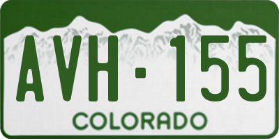 CO license plate AVH155