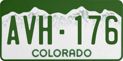 CO license plate AVH176
