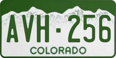 CO license plate AVH256