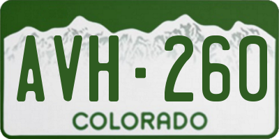 CO license plate AVH260