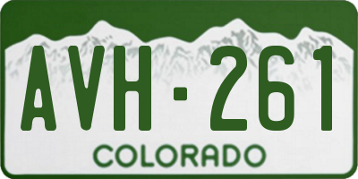 CO license plate AVH261