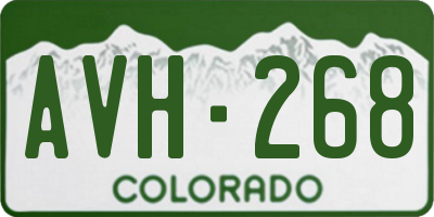 CO license plate AVH268