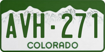 CO license plate AVH271