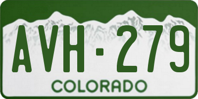 CO license plate AVH279