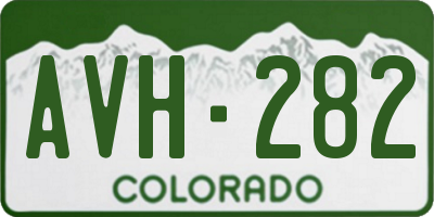 CO license plate AVH282